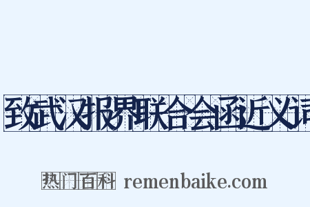 致武汉报界联合会函近义词是什么意思的图片